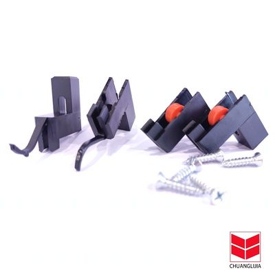 Özel L şeklinde Alüminyum Kaydırma Cam Kapı Alt Roller Nylon Tek Tekerlek Ticari için