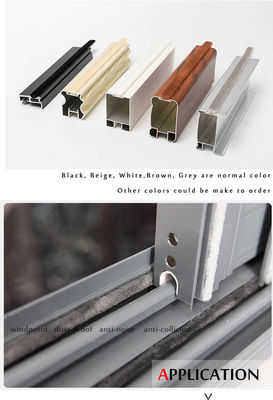 Auminyum kapı ve pencere silikon tabanı dökülmeyen alüminyum kaydırma kapı pencere hava şerit fırça mühürü 50000 metre