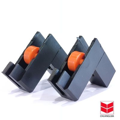 Özel L şeklinde Alüminyum Kaydırma Cam Kapı Alt Roller Nylon Tek Tekerlek Ticari için