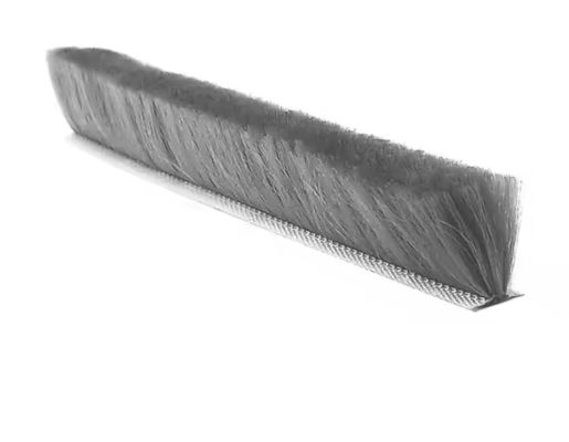 Modern Tasarım Daire Kapı Fırçası Weatherstripping Gri Silikon Yün Yığın 7 * 6mm Boyut Toz Önleyici Pencere Sinyalı Çizgi Çok yönlü
