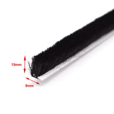 100% PP 3p Gri Siyah Pencere Ve Kapı Silikon Su geçirmez Yığın Plastik Hava Çubuğu 3-50mm Genişlik 3-25mm Yığın Yüksekliği
