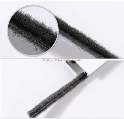 Alüminyum Kapılar Ve Pencere Aksesuarları Yün Yığın Hava Şeritleri ISO9001 2008 Sertifikasıyla Pencere Sızdırma fırçası